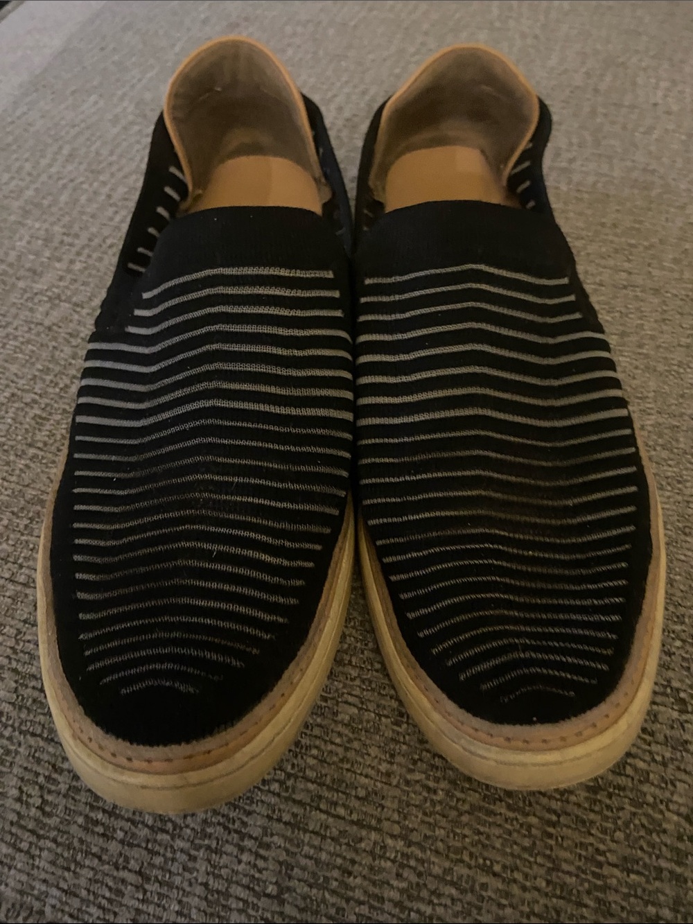 UGG Men's Black and Tan Slip-On Loafers